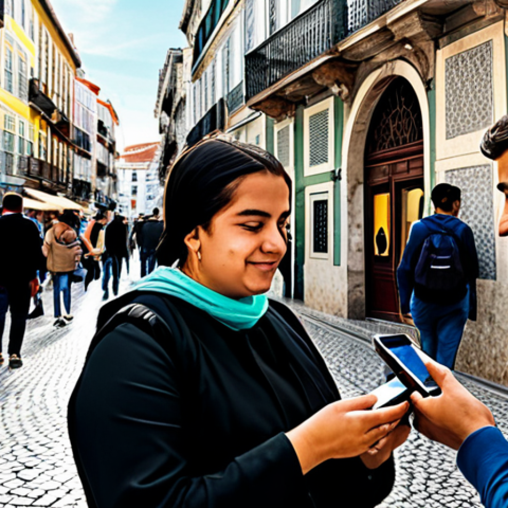 **
"A diverse group of people using digital wallets on their smartphones to make transactions in a bustling marketplace in Lisbon. The scene should convey trust and ease of use. Background features traditional Portuguese architecture. Emphasis on digital payment interfaces and secure transactions. fully clothed, modest attire, safe for work, appropriate content, professional illustration, high quality, perfect anatomy, correct proportions, natural pose."
**