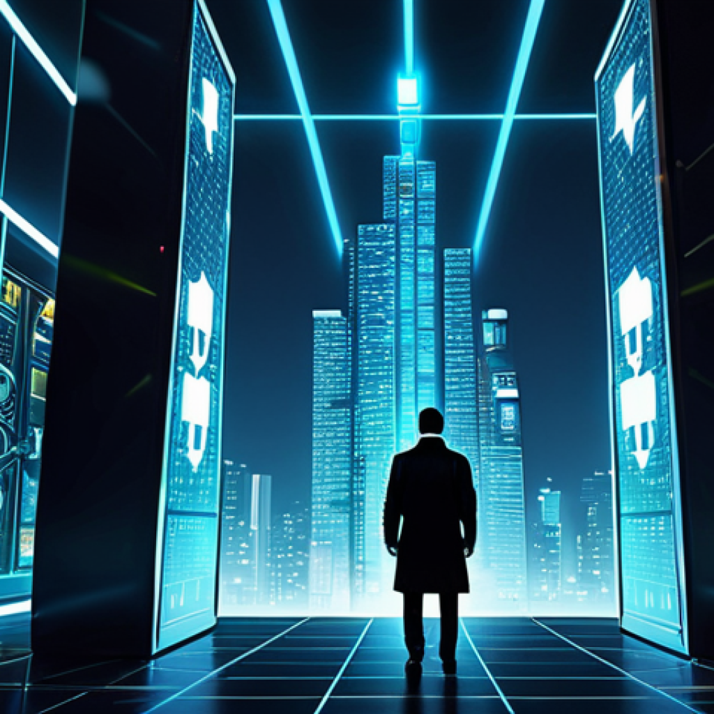 CBDC의 보안 문제와 해결 방안 - Secure Digital Transaction**
"A futuristic cityscape with glowing digital currency symbols floating...