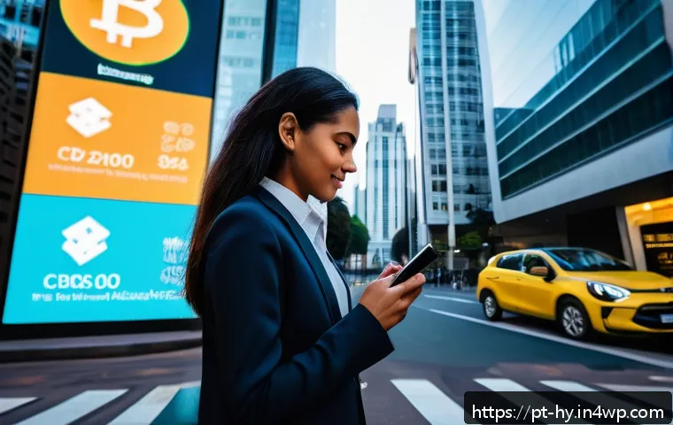중국 디지털 위안화와 그 영향력 - A futuristic urban financial district in São Paulo at dusk, showcasing sleek skyscrapers with digita...